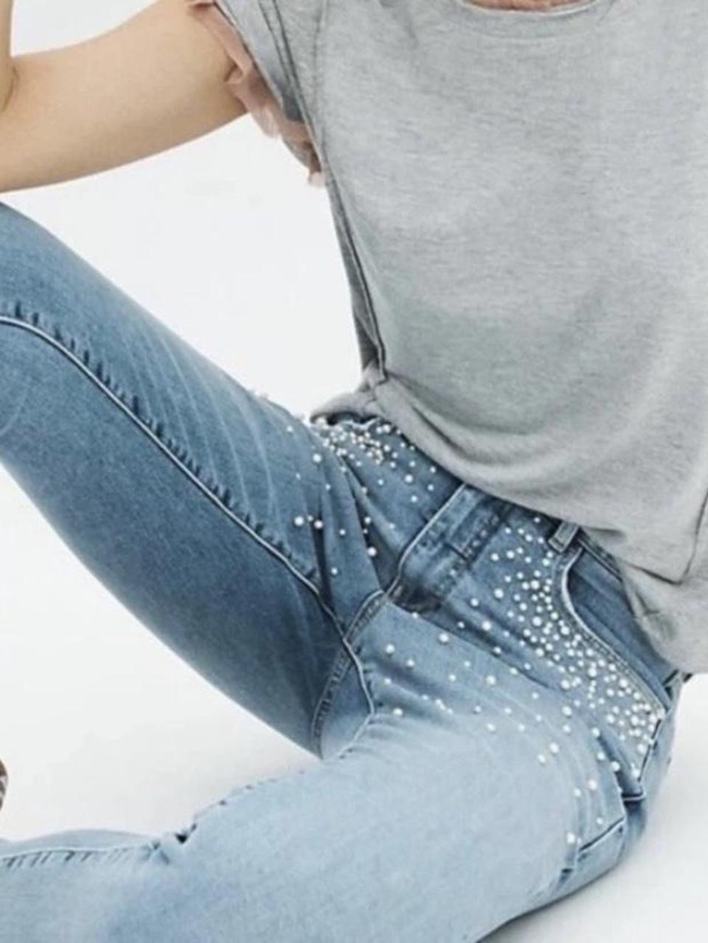 Anthropologie Pilcro and the Letterpress Script high-rise pearl skinny jeans 29